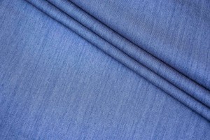 Ткань джинс Италия (тонкий, коттон 100%, небесно-голубой, шир. 1,60 м)