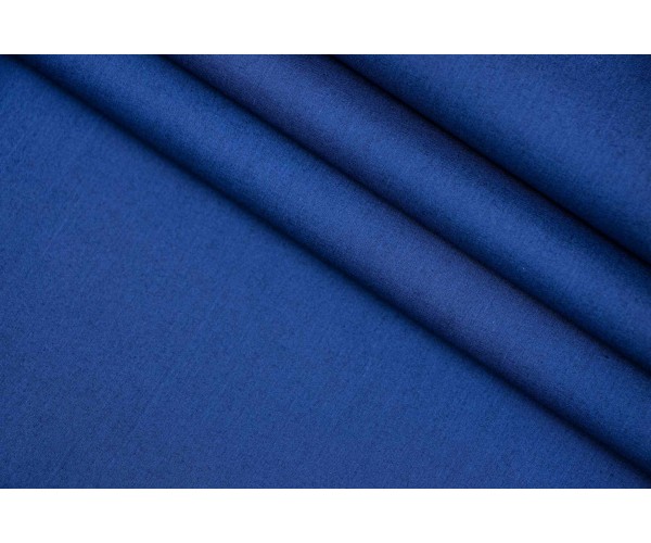Ткань поплин Италия (коттон 100%, синий, шир. 1,50 м)