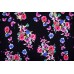 Ткань штапель Италия (вискоза 90%, эластан 10%, черный, цветы, шир. 1,40 м)