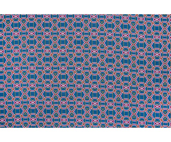 Ткань атлас Италия (полиэстер 100%, цена за отрез 1,30 м, морская волна, петля, шир. 1,50 м)