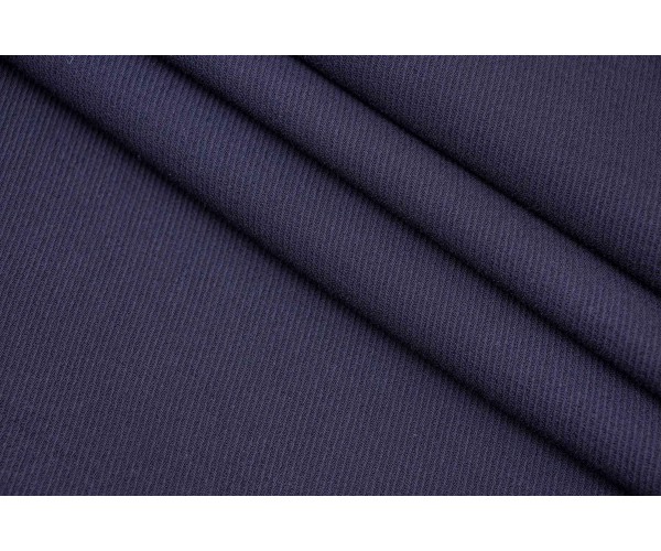 Ткань креп Италия (шерсть 95%, эластан 5%, черно-синий, шир. 1,50 м)