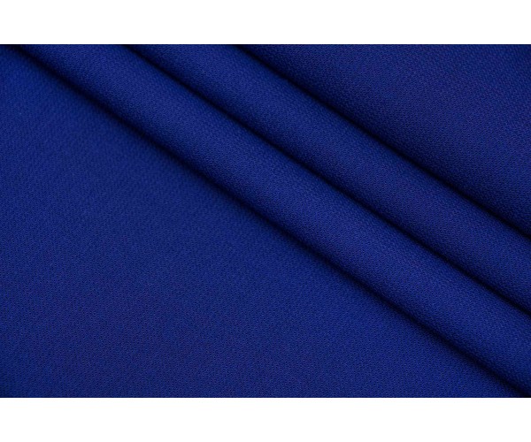 Ткань креп Италия (шерсть 95%, эластан 5%, синий, шир. 1,50 м)