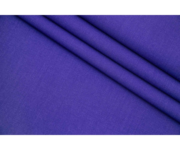 Ткань костюмно-плательная шерсть Италия (шерсть 90%, эластан 10%, васильковый, шир. 1,60 м)