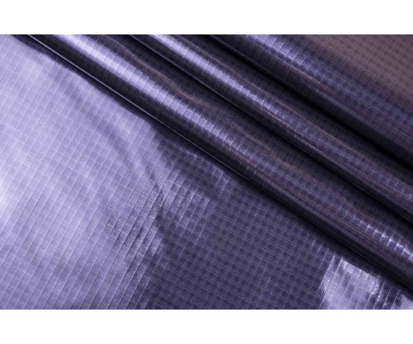 Ткань плащевка Италия (водонепроницаемая, полиэстер 100%, баклажан, клетка, шир. 1,50 м)