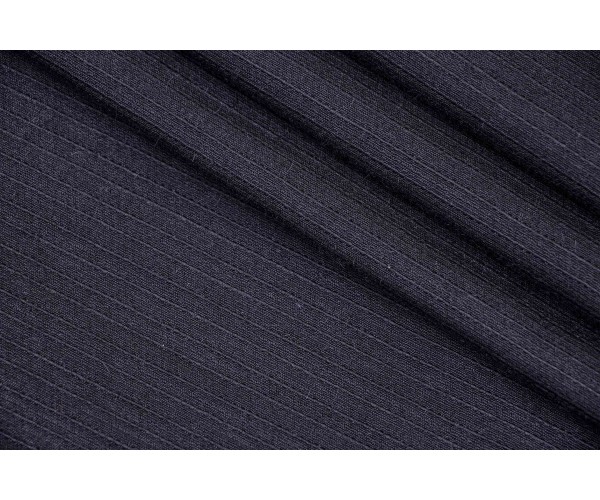 Тканина пальтова Італія (вовна 100%, чорний, смужки, шир. 1,60 м)