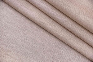 Ткань трикотаж Италия (тонкий, коттон 100%, кремово-бежевый, ширина 1,30 м)