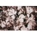 Тканина шовк Італія (креп, шовк 100%, купон 2,37м, шоколадний, абстракція листя, шир. 1,40 м)