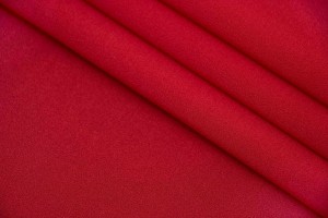 Ткань креп-шифон Италия (шелк 90%, эластан 10%, алый, шир. 1,15 м)