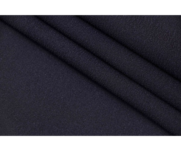 Ткань креп-шифон Италия (шелк 100%, черный, шир. 1,20 м)