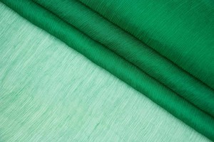 Тканина креш-шифон Італія (шовк 100%, зелений, шир. 1,20 м)