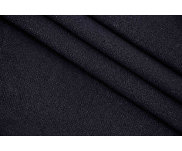 Ткань трикотаж Италия (коттон 100%, черный, шир. 1,70 м)