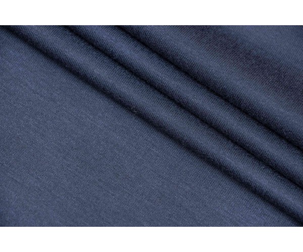 Тканина трикотаж Італія (котон 100%, синьо-графітовий, шир. 1,60 м)