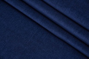 Тканина вельвет Італія (котон 100%, синій, ціна за відріз 0,8м, шир. 1,50 м)
