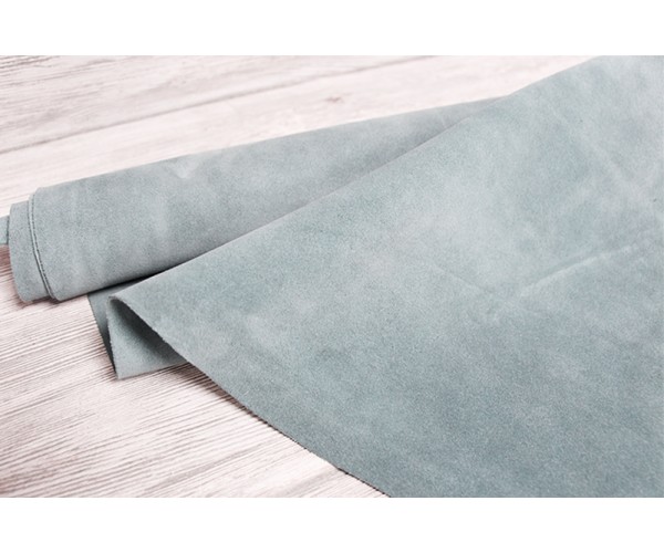 Шкіра теля Італія (блакитна, замш, спилок)