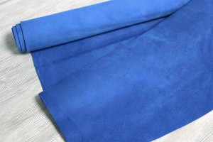 Кожа теленок Италия (синий, замш, спилок)