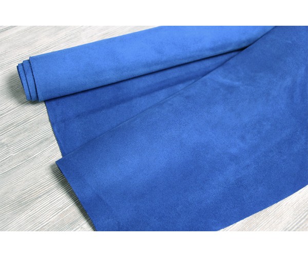 Кожа теленок Италия (синий, замш, спилок)