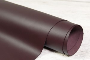 Кожа КРС Италия (бургунди, гладкая, матовая)