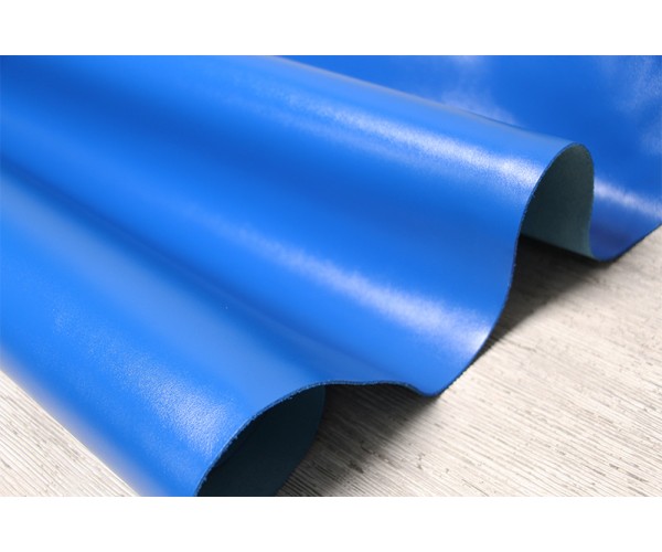Шкіра ВРХ Італія (синій елєктрик, гладка, напівглянцева, м'яка)