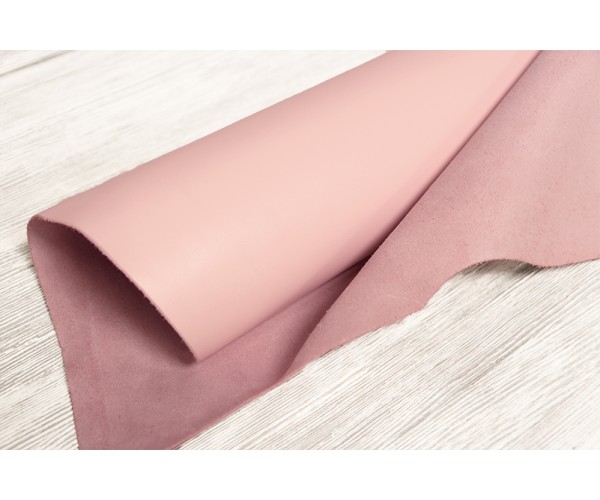 Кожа КРС Италия (нежно-розовая, гладкая, полуглянцевая ,мягкая)