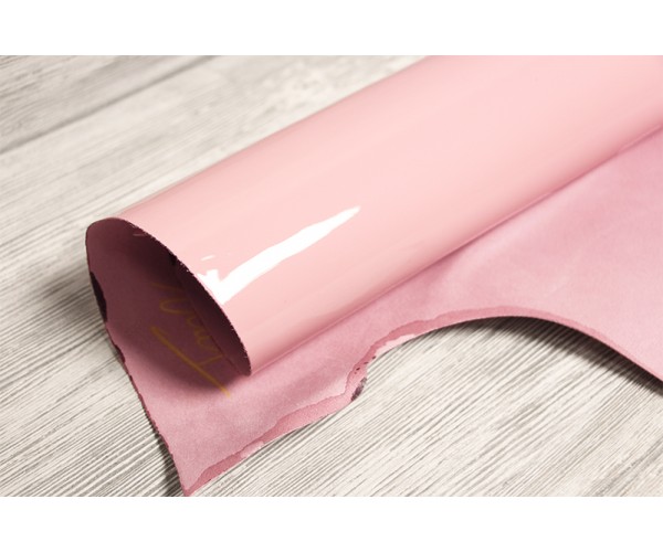 Шкіра ВРХ Італія (рожево-пудровий, лак)