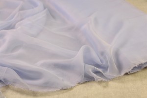 Тканина шифон Італія (шовк 100%, ніжно-блакитний, шир. 1,40 м)