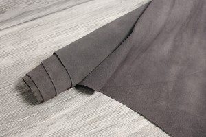 Шкіра теля Італія (сіро-блакитна, замш, спилок)