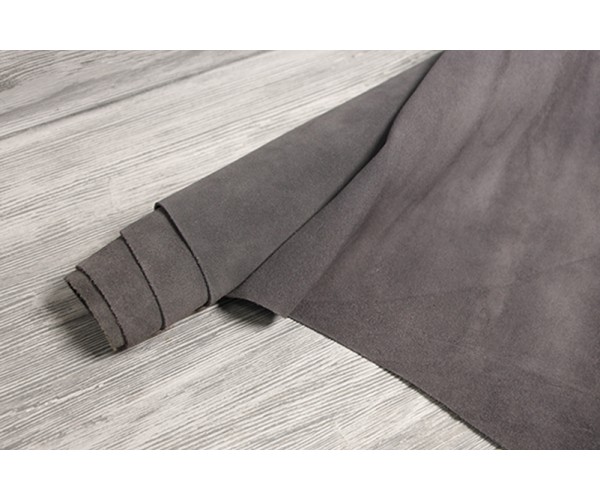 Кожа теленок Италия (серо-голубая, замш, спилок)