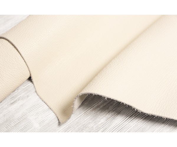 Кожа КРС Италия (молочный, полуглянец, мягкая, фактура)