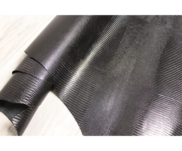 Шкіра ВРХ Італія (чорний, щільна, штамп ігуани)