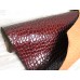 Кожа КРС Италия (бордовый, глянец, штамп crocco, животы)