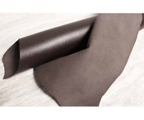 Кожа овчина Италия (коричневая, гладкая, полуглянцевая)