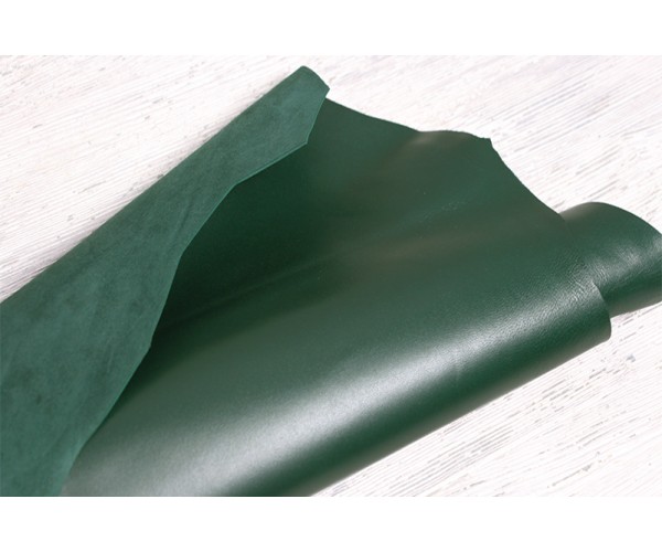 Шкіра овчина Італія (зелений ліс,  гладка, напівглянець)