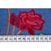 Ткань джинс Италия (вискоза 100%, темно-голубой, вышивка цветы, шир. 1,50 м)
