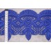 Тканина гіпюр Італія (мереживо, віскоза 100%, синій, квіти, шир. 0,16 м)