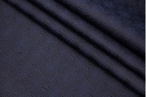 Тканина жаккард Італія (котон 50%, поліакріл 50%, чорно-синій, ромби, шир. 1,45 м)