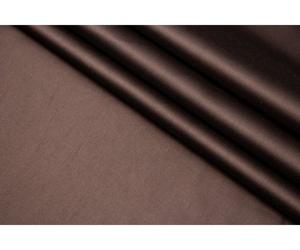 Тканина сатин Італія (котон 100%, коричневий, шир. 1,40м)