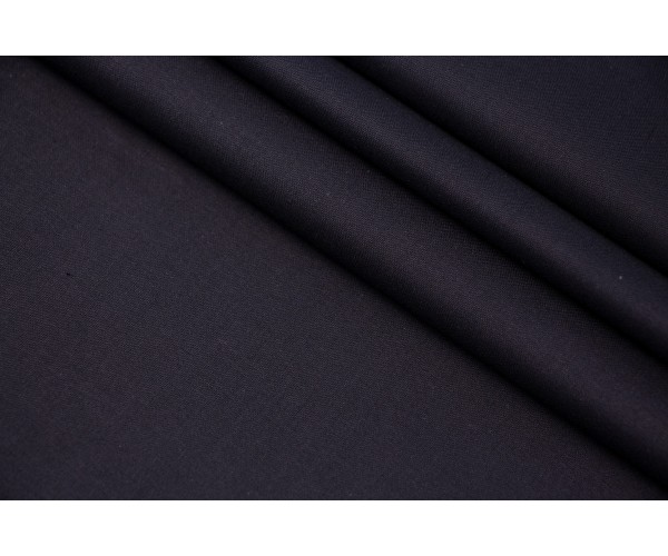 Тканина котон Італія (котон 97%, еластан 3%, чорний, шир. 1,50 м)