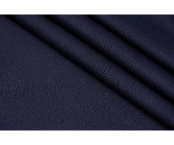 Ткань сатин Италия (коттон 100%, темно-синий, ширина 1,50 м)