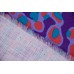 Ткань лен Италия (лен 30%, коттон 65%, эластан 5%, фиолетовый, кляксы, шир. 1,50 м)