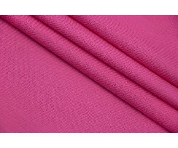 Тканина футер Італія (котон 100%, яскраво-рожевий, шир. 1,95 м)