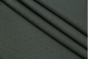 Ткань трикотаж Италия (коттон 50%, полиэстер 50%, серо-зеленый, шир. 1,25 м)