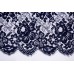 Тканина гіпюр Італія (віскоза 100%, темно-синій, квіти, шир. 0,93 м)