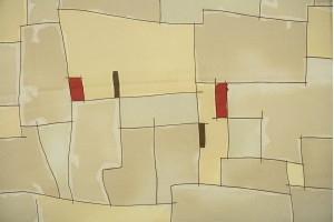 Тканина репс Італія (шовк 100%, бежевий, абстракція, шир. 1,55 м)