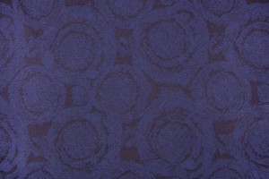 Тканина костюмно-плательная Італія (котон 90%, еластан 10%, чорно-синій, квіти, шир. 1,50 м)