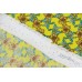 Ткань  штапель Италия (вискоза 100%, желтый, цветы, шир. 1,40 м)