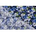 Тканина штапель Італія (віскоза 100%, блакитний, квіти, шир. 1,40 м)