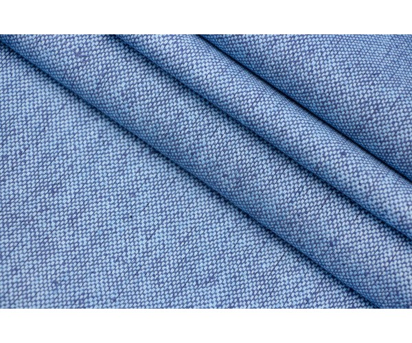 Тканина костюмно-плательная Італія (котон 100%, блакитний, шир. 1,40 м)