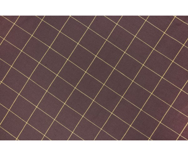Ткань лен Италия (лен 100%, коричневый, клетка, шир. 1,50м)