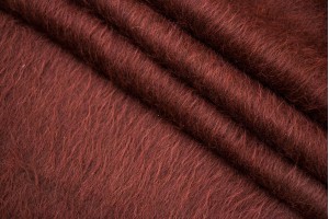 Ткань пальтовая лана с ворсом Италия (шерсть 100%, кирпичный, шир. 1,50 м)