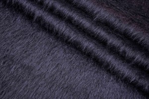 Ткань пальтовая лана с ворсом Италия (шерсть 100%, черный, шир. 1,50 м)